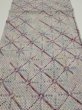 Photo1: 2J02z60  Japanese Kimono Silk SHIBORI FABRIC  Lavender gray 40.6x14.6 (1)