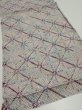 Photo2: 2J02z60  Japanese Kimono Silk SHIBORI FABRIC  Lavender gray 40.6x14.6 (2)