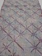 Photo1: 2J05z50  Japanese Kimono Silk SHIBORI FABRIC  Lavender gray 37.8x14.6 (1)