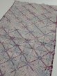 Photo3: 2J05z50  Japanese Kimono Silk SHIBORI FABRIC  Lavender gray 37.8x14.6 (3)