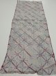 Photo5: 2J05z50  Japanese Kimono Silk SHIBORI FABRIC  Lavender gray 37.8x14.6 (5)