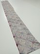 Photo5: 2J07z40  Japanese Kimono Silk SHIBORI FABRIC  Lavender gray 59.4x7.5 (5)