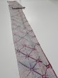 Photo3: 2J08z60  Japanese Kimono Silk SHIBORI FABRIC  Lavender gray 81.5x6.9 (3)