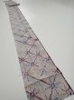 Photo5: 2J08z60  Japanese Kimono Silk SHIBORI FABRIC  Lavender gray 81.5x6.9 (5)