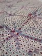 Photo4: 2J09z30  Japanese Kimono Silk SHIBORI FABRIC  Lavender gray 37.4x6.9 (4)