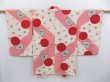 Photo1: 3815T09z490 Vintage Japanese Kimono Silk HAORI Chrysanthemum Pink (1)