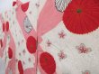 Photo2: 3815T09z490 Vintage Japanese Kimono Silk HAORI Chrysanthemum Pink (2)