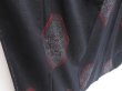 Photo3: 3815T13z820 Vintage Japanese Kimono Silk TSUMUGI  Black (3)