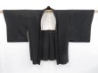 Photo6: 3816T10z600 Vintage Japanese Kimono Silk HAORI Rose Black (6)