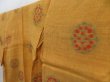 Photo2: 3820T01z440 Vintage Japanese Kimono Linen OJIYA  Dark yellow (2)