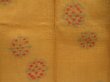 Photo5: 3820T01z440 Vintage Japanese Kimono Linen OJIYA  Dark yellow (5)