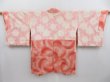 Photo6: 3820T07z560 Vintage Japanese Kimono Silk HAORI  Coral pink (6)