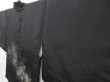 Photo2: 3820T09z550 Vintage Japanese Kimono Silk HAORI Flowers Black (2)