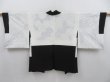 Photo6: 3820T09z550 Vintage Japanese Kimono Silk HAORI Flowers Black (6)