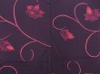 Photo3: 3820T10z560 Vintage Japanese Kimono Silk HAORI Flower Grape (3)