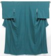 Photo1: 3822T05z960  Japanese Kimono Silk IROMUJI Plain Dark cyan (1)