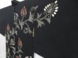 Photo2: 3822T06z540 Vintage Japanese Kimono Silk HAORI Flower Black (2)