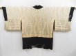 Photo7: 3822T06z540 Vintage Japanese Kimono Silk HAORI Flower Black (7)