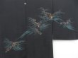 Photo3: 3822T10z600 Vintage Japanese Kimono Silk HAORI Wave Black (3)