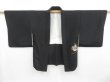 Photo5: 3822T12z570 Vintage Japanese Kimono Silk HAORI Ship Black (5)