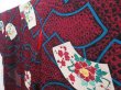 Photo2: 3827T05z700 Vintage Japanese Kimono Silk KOMON Jigami Wine red (2)