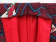 Photo7: 3827T05z700 Vintage Japanese Kimono Silk KOMON Jigami Wine red (7)