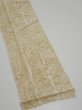 Photo2: 2U10z30  Japanese Kimono Silk  FABRIC Grove Light olive 37.8x6.7 (2)