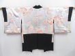 Photo6: 3901T08z620  Japanese Kimono Silk HAORI Princess Black (6)