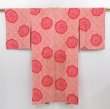 Photo1: 3901T10z660 Vintage Japanese Kimono Silk JUBAN Chrysanthemum Red (1)