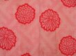 Photo3: 3901T10z660 Vintage Japanese Kimono Silk JUBAN Chrysanthemum Red (3)