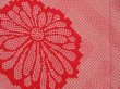 Photo4: 3901T10z660 Vintage Japanese Kimono Silk JUBAN Chrysanthemum Red (4)