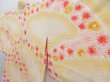 Photo2: 3904T05z510  Japanese Kimono Silk SHIBORI HAORI Flower Yellow (2)