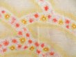 Photo3: 3904T05z510  Japanese Kimono Silk SHIBORI HAORI Flower Yellow (3)