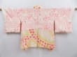 Photo6: 3904T05z510  Japanese Kimono Silk SHIBORI HAORI Flower Yellow (6)