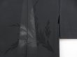 Photo3: 3904T06z290  Japanese Kimono Silk See through HAORI Leaf Black (3)