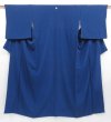 Photo1: 3904T08z970  Japanese Kimono Silk IROMUJI Plain Dark blue (1)