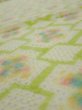 Photo4: 2T01z60  Japanese Kimono Silk SHIBORI FABRIC  Yellow green 43.3x14.2 (4)