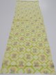 Photo5: 2T02z60  Japanese Kimono Silk SHIBORI FABRIC  Yellow green 44.1x14.2 (5)