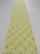 Photo5: 2T03z  Japanese Kimono Silk SHIBORI FABRIC  Yellow green (5)