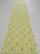 Photo5: 2T05z90  Japanese Kimono Silk SHIBORI FABRIC  Yellow green 64.6x14.2 (5)