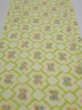 Photo1: 2T06z90  Japanese Kimono Silk SHIBORI FABRIC  Yellow green 64.6x14.2 (1)