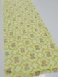 Photo2: 2T06z90  Japanese Kimono Silk SHIBORI FABRIC  Yellow green 64.6x14.2 (2)