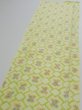 Photo3: 2T06z90  Japanese Kimono Silk SHIBORI FABRIC  Yellow green 64.6x14.2 (3)