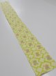 Photo5: 2T08z40  Japanese Kimono Silk SHIBORI FABRIC  Yellow green 59.1x6.7 (5)