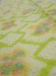 Photo4: 2T09z40  Japanese Kimono Silk SHIBORI FABRIC  Yellow green 62.2x6.7 (4)