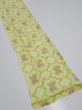 Photo2: 2T10z30  Japanese Kimono Silk SHIBORI FABRIC  Yellow green 35.4x7.1 (2)