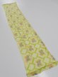 Photo5: 2T10z30  Japanese Kimono Silk SHIBORI FABRIC  Yellow green 35.4x7.1 (5)