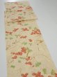 Photo3: 2S05z110  Japanese Kimono Silk  FABRIC Flowers Light cream 83.5x15.0 (3)