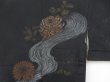 Photo3: 3905T02z520 Vintage Japanese Kimono Silk HAORI Chrysanthemum Black (3)