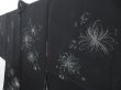 Photo2: 3905T12z710 Vintage Japanese Kimono Silk HAORI Flower Black (2)